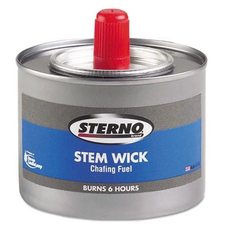 sterno 10102 Chafing Fuel Can With Stem Wick, Methanol, 6 Hour Burn, 1.89 G, 24/carton