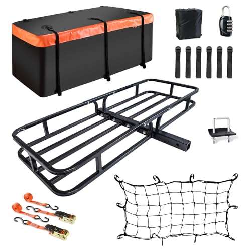 MeeFar Folding Hitch Mount Cargo Carrier Basket 60