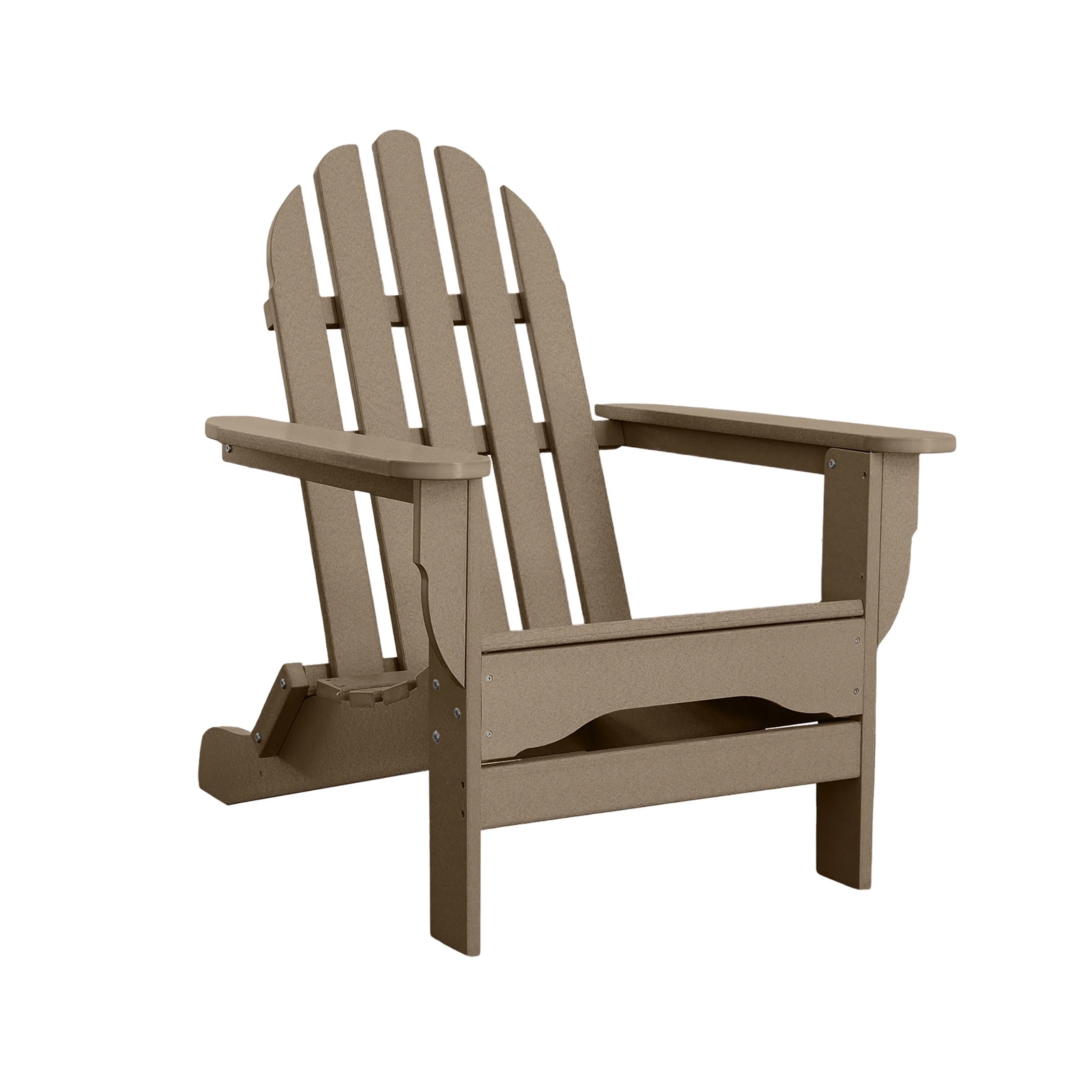 DuroGreen Adirondack Chair Made With All-Weather Tangentwood, Oversized, High End Classic Patio Furniture for Porch, Lawn, Deck, or Fire Pit, No Maintenance, USA Made, Weathered Wood