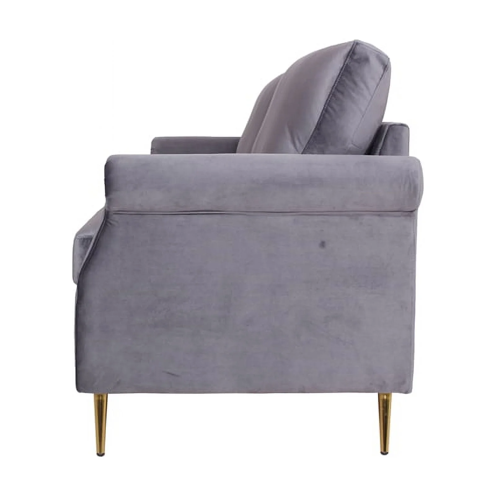 Home Square 2 Piece Velvet Living Room Sofa Set in Gray