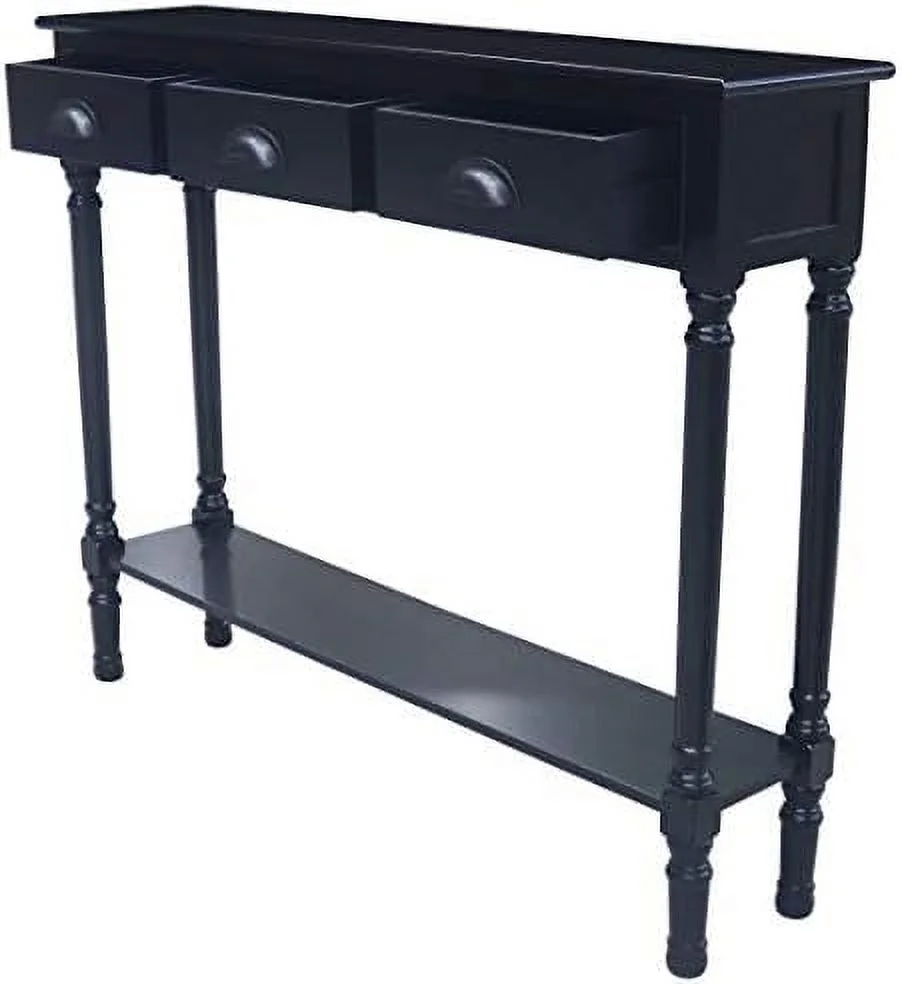 RUNFAYBIU Burlington Console Table with 3 Drawers  32-inch Tall  39 1/2-inch Wide  9-inch Deep  Sahara
