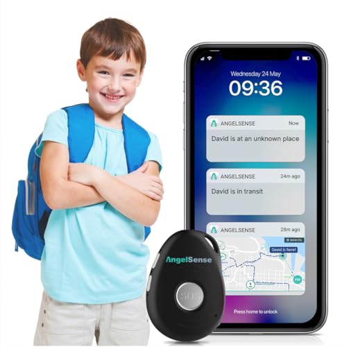 AngelSense Personal GPS Tracker for Kids, Teen, Autism, Special Needs, Elderly, Dementia - 2-Way Auto-Answer Speakerphone & SOS Button - School Bus Tracking - Subscription Required