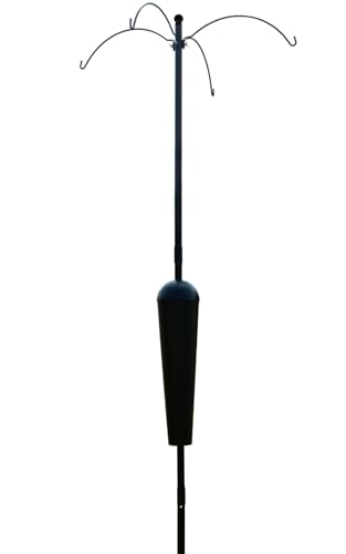 Sequoia Squirrel Proof Pole System with 4 Hanging Stations - Bird Feeder Pole System Only