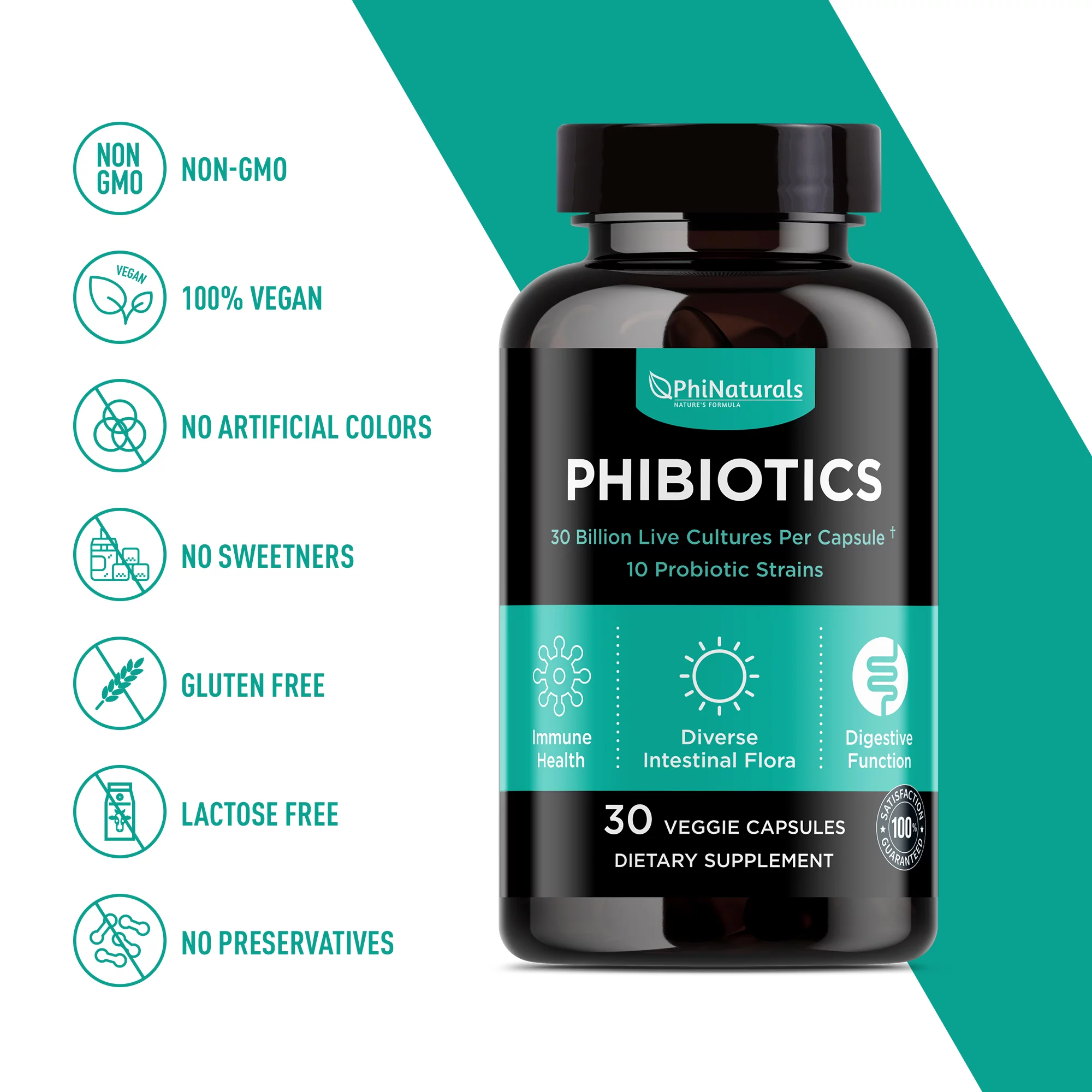 Probiotic (Pack of 3) Supplement by Phi Naturals