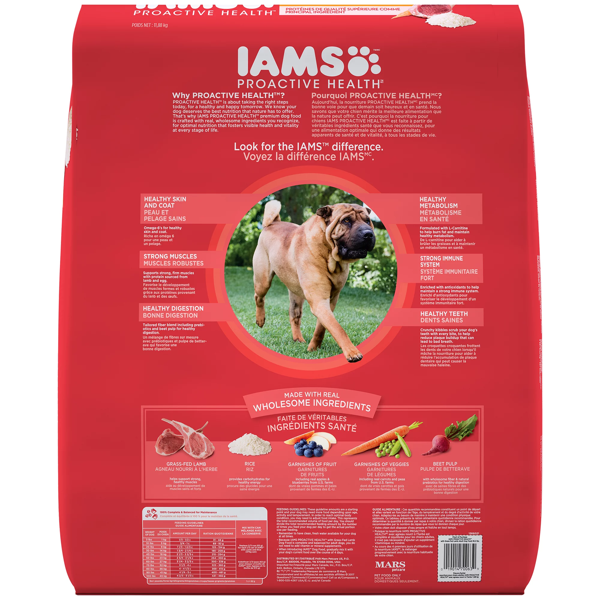 Iams Proactive Health Adult With Grass-Fed Lamb Dry Dog Food, 26.2 Lb