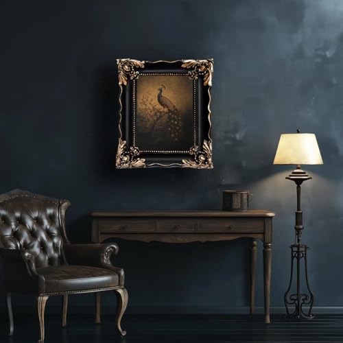 Gothic Picture Frame 8x10 Black - Vintage Ornate Photo Frame, Antique Baroque Victorian Style Wall or Tabletop Display, Elegant Home Decor for Photos, Art, and Portraits