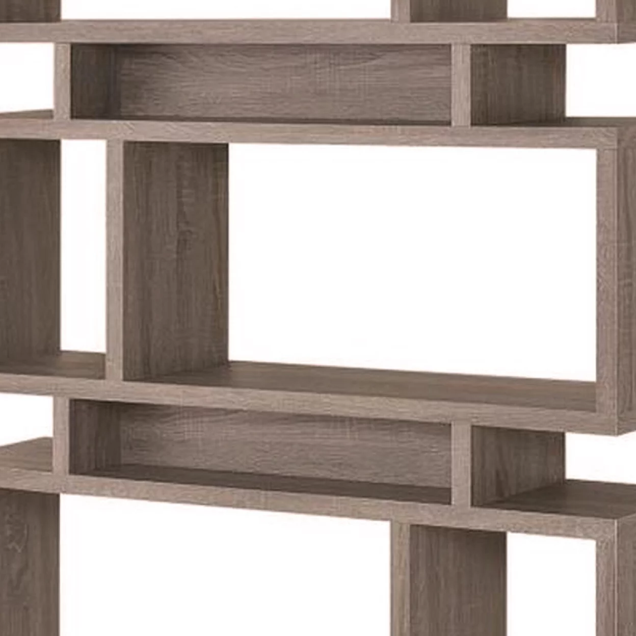 Reid 3-tier Geometric Bookcase Weathered Grey