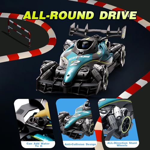 4DRC Y2 RC Crawler,Remote Control Stunt Car with Gesture Controller, Off Road Monster Truck,2.4Ghz RTR All Terrain Hobby 20KM Truck,8 12 14 Boy Kids Toys Adult Gifts,2 Battery