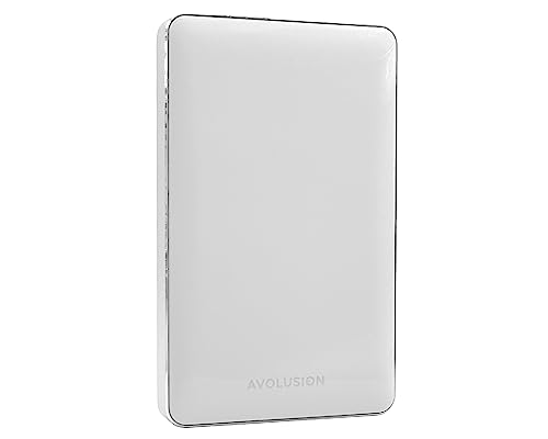 Avolusion T1 Series 1TB USB 3.0 Portable External Hard Drive for PC, Mac, PlayStation & Xbox (White) - 2 Year Warranty