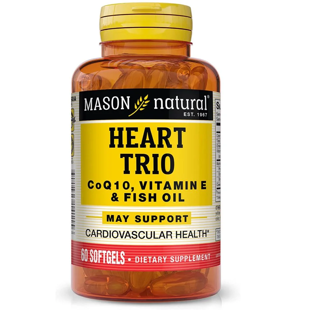 Mason Naturals - Heart Trio - Co Q-10 Vitamin E and Fish Oil - 60 Soft Gels