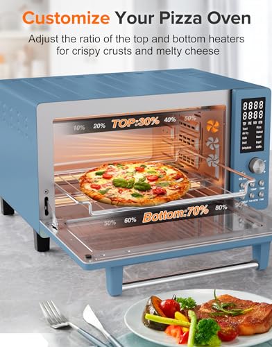 Nuwave Bravo Pro Smart 21QT Toaster Oven Air Fryer Combo, Convection Oven Countertop, 10 functions all in 1, with even & quick crisp technology, 50-450°F, 1800W, Stainless Steel