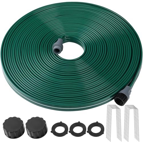 Passionbility Soaker Sprinklers Hose 50ft 2 pack, Garden Drip Soaker Watering Premium Flexible Irrigation Hose, High-Efficiency Water-Saving with Stakes