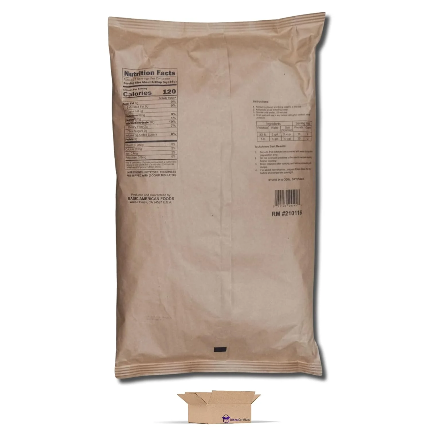 Dehydrated Potato Slices Value Pack  5 Pound Bulk Bag