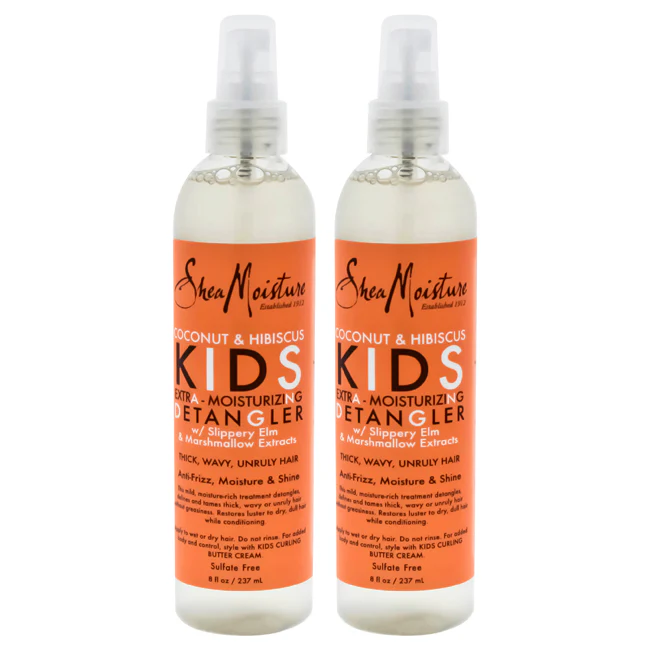 Shea Moisture Coconut & Hibiscus Kids Extra-Moisturizing Detangler - Pack of 2 by Shea Moisture for Kids - 8 oz Detangler