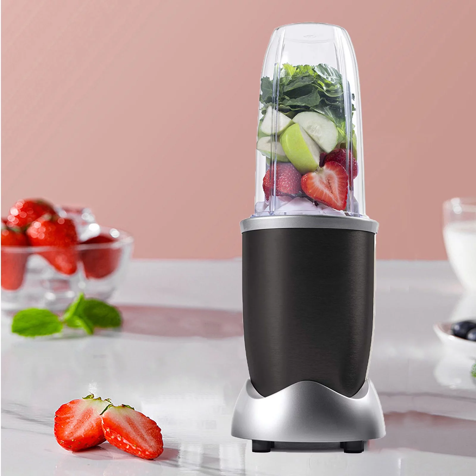 Countertop Blender for Kitchen - for Smoothies Shakes & Drinks with 32 Oz Glass Jar (Gold)