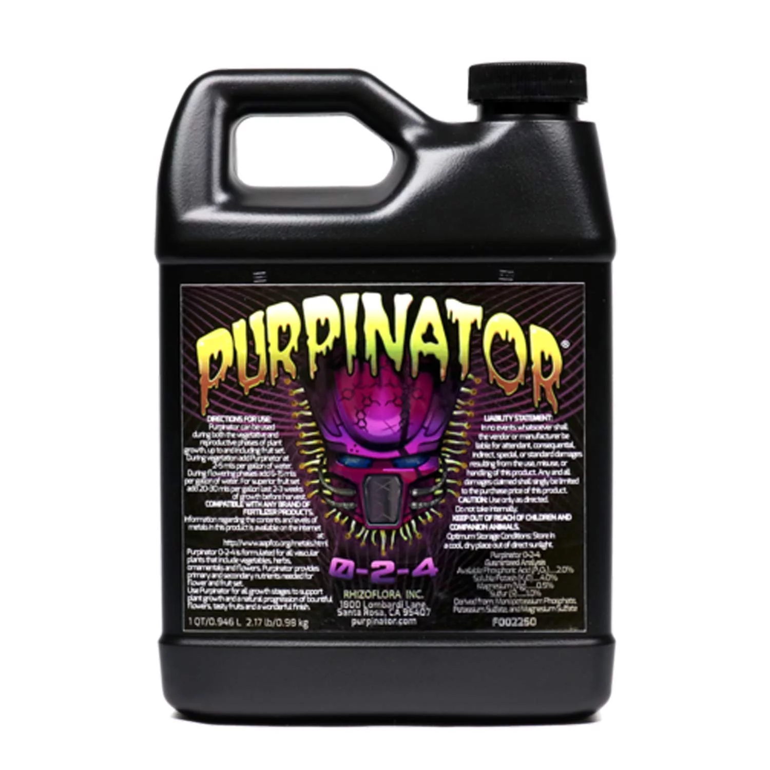 Rhizoflora Purpinator - Specialty Plant Nutrient Additive - Improves Color, Enhances Aromatics and Flavors, Gives More Potency to Your Plants (32oz) - 3 Pack