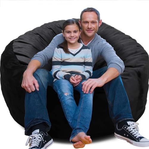 Bean Bag Chairs, Memory Foam Stuffing Bean Bag Chair for Adults/Teens/Kids, Velvet Lazy Sofa Furniture with Removable High-Rebound Memory Foam for Living Room Bedroom College Dorm