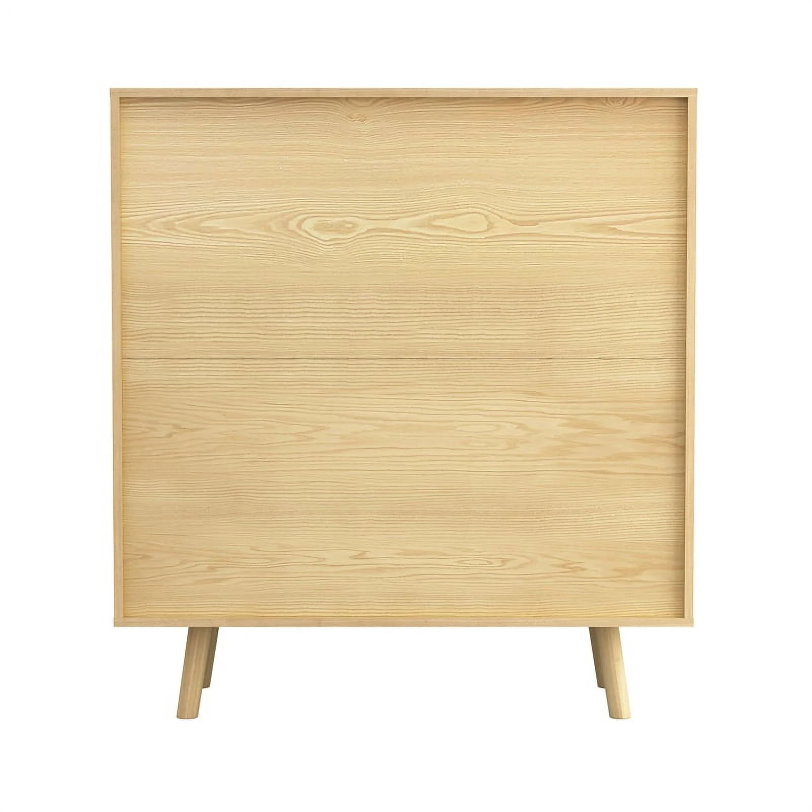 UrbanPro Modern Engineered Wood Bar Cabinet with Rattan Inlay in Oak