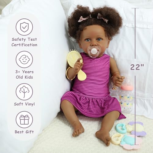 Reborn Baby Dolls Black Girl, 22