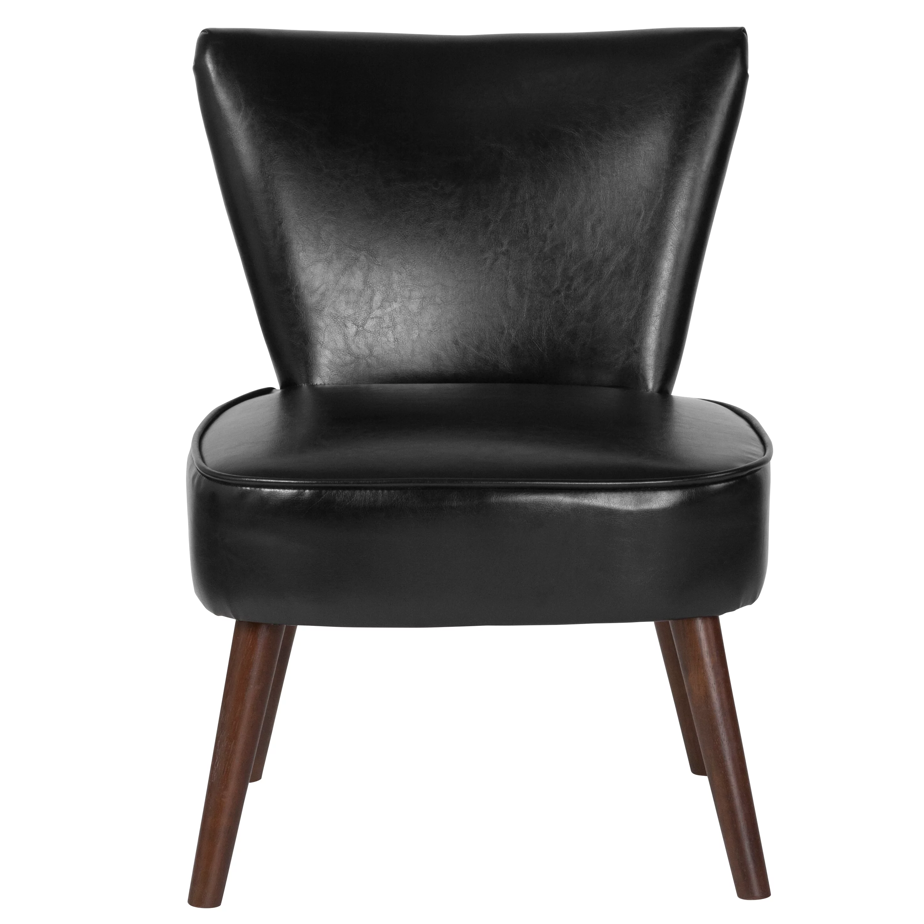 Flash Furniture 2 Pk. HERCULES Holloway Series Black LeatherSoft Retro Chair