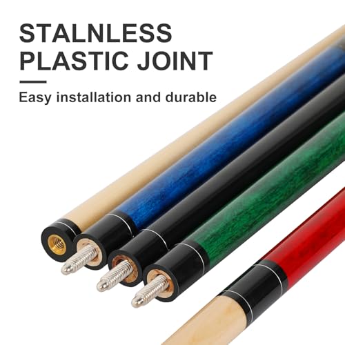 4 Pieces Pool Cue Stick 58 inch 18 oz 19 oz 20 oz 21 oz Billiard House Bar Pool Stick