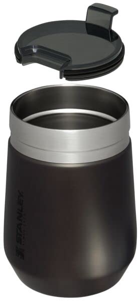 Stanley GO Everyday Wine Tumbler 10 oz | Press Fit Drink Through Lid | Beverage, Coffee, and Cocktail Cup | Insulated Stainless Steel Wine Glass | BPA-Free | Ash