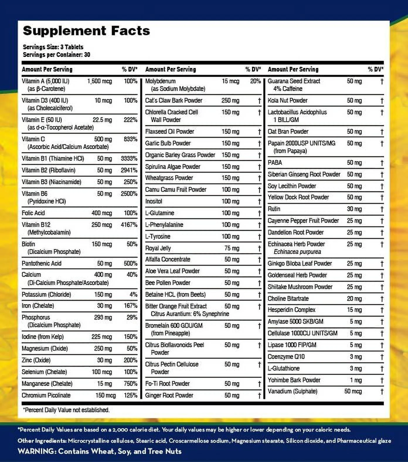 LifeSource Vitamins Whole Food Multivitamin & Minerals with 71 All Natural Ingredients, Probiotics, Digestive Enzymes, Chelated Minerals and Non-GMO, 90 Tablets