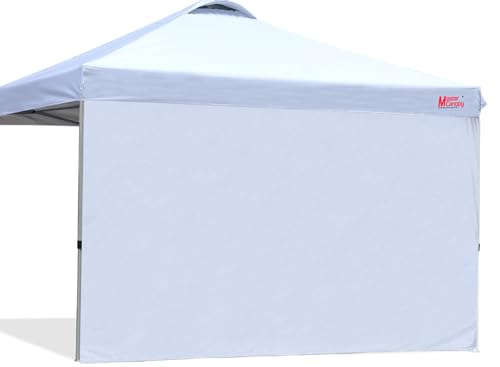 MASTERCANOPY Durable Pop-up Canopy Tent with 1 Sidewall (10'x10',White)