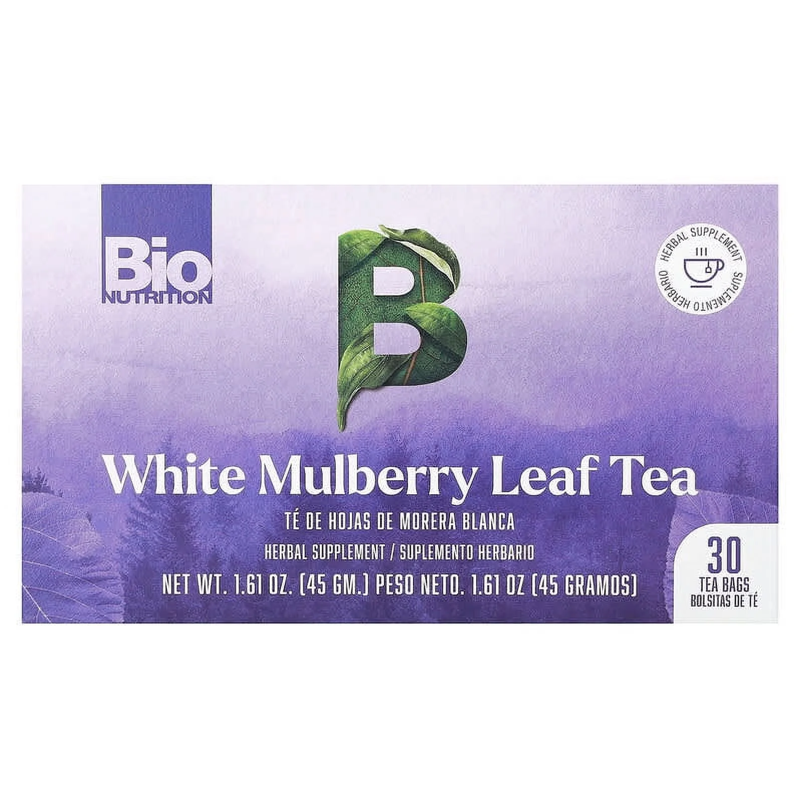 Bio Nutrition Inc. White Mulberry Leaf Tea 30 bag Pack of 3
