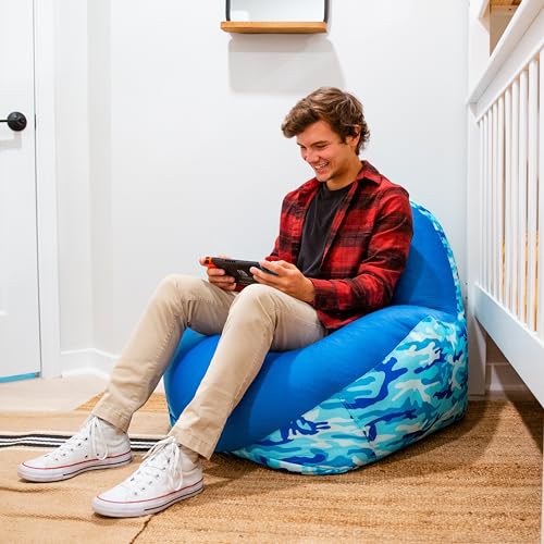 Big Joe Video Lounger Bean Bag Chair, Tangerine Smartmax, 2 feet