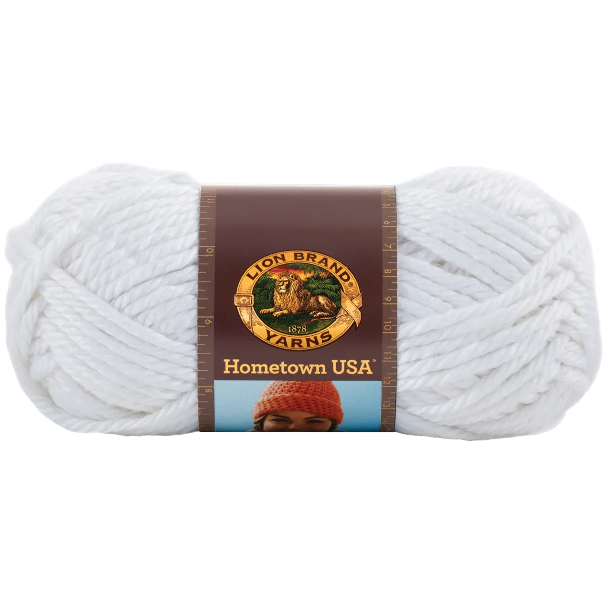 Lion Brand Hometown USA Yarn - New York White, Multipack of 6