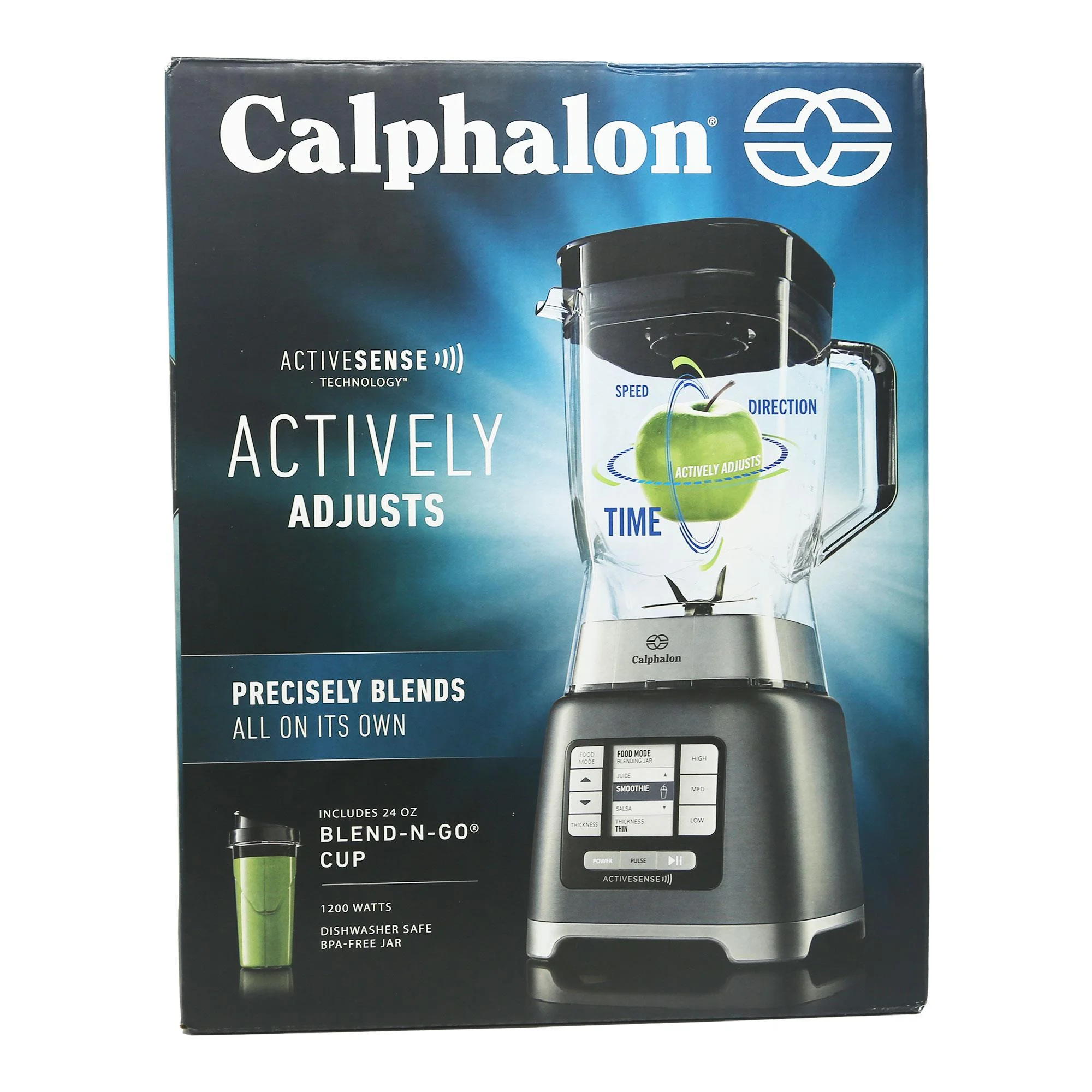 Calphalon Activesense Durable Stainless Steel Blender with Blend N Go Cup
