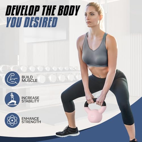 MADOG Neoprene Coated Kettlebells, Strength Training Hand Weights