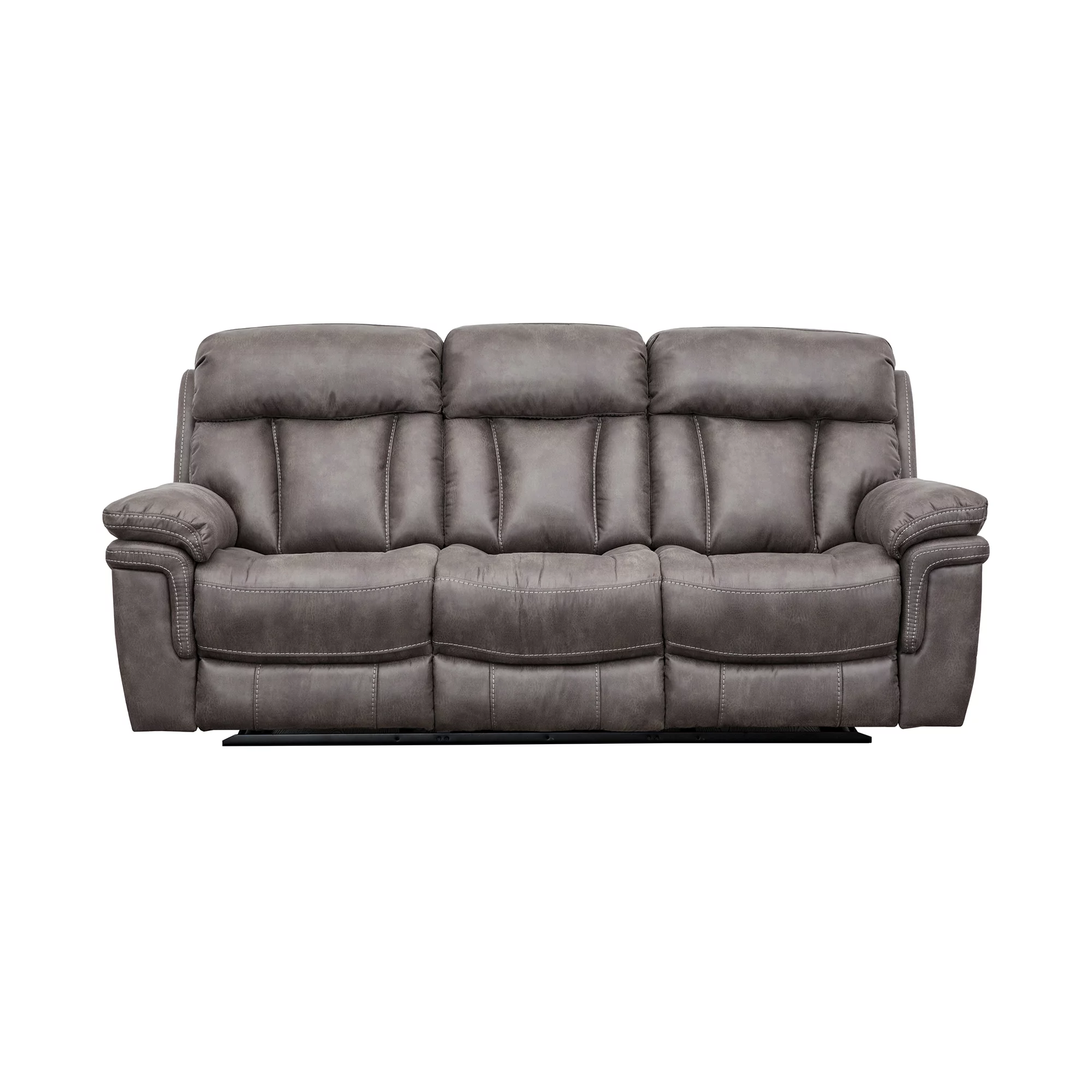 Estelle Power Reclining Sofa in Gunmetal Fabric