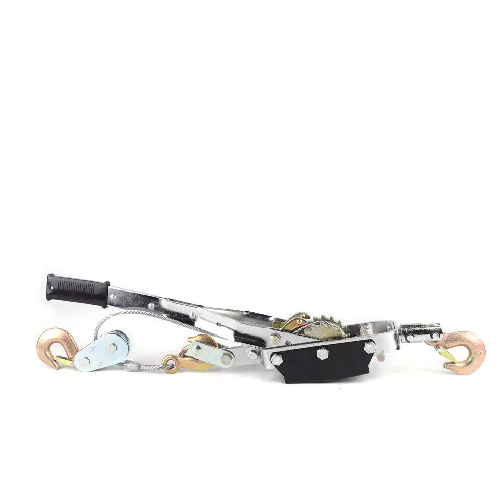 DENEST 5 Ton Heavy Duty Power Puller Winch Pull Hoist Come W/Cable 3 Hooks 2 Gears
