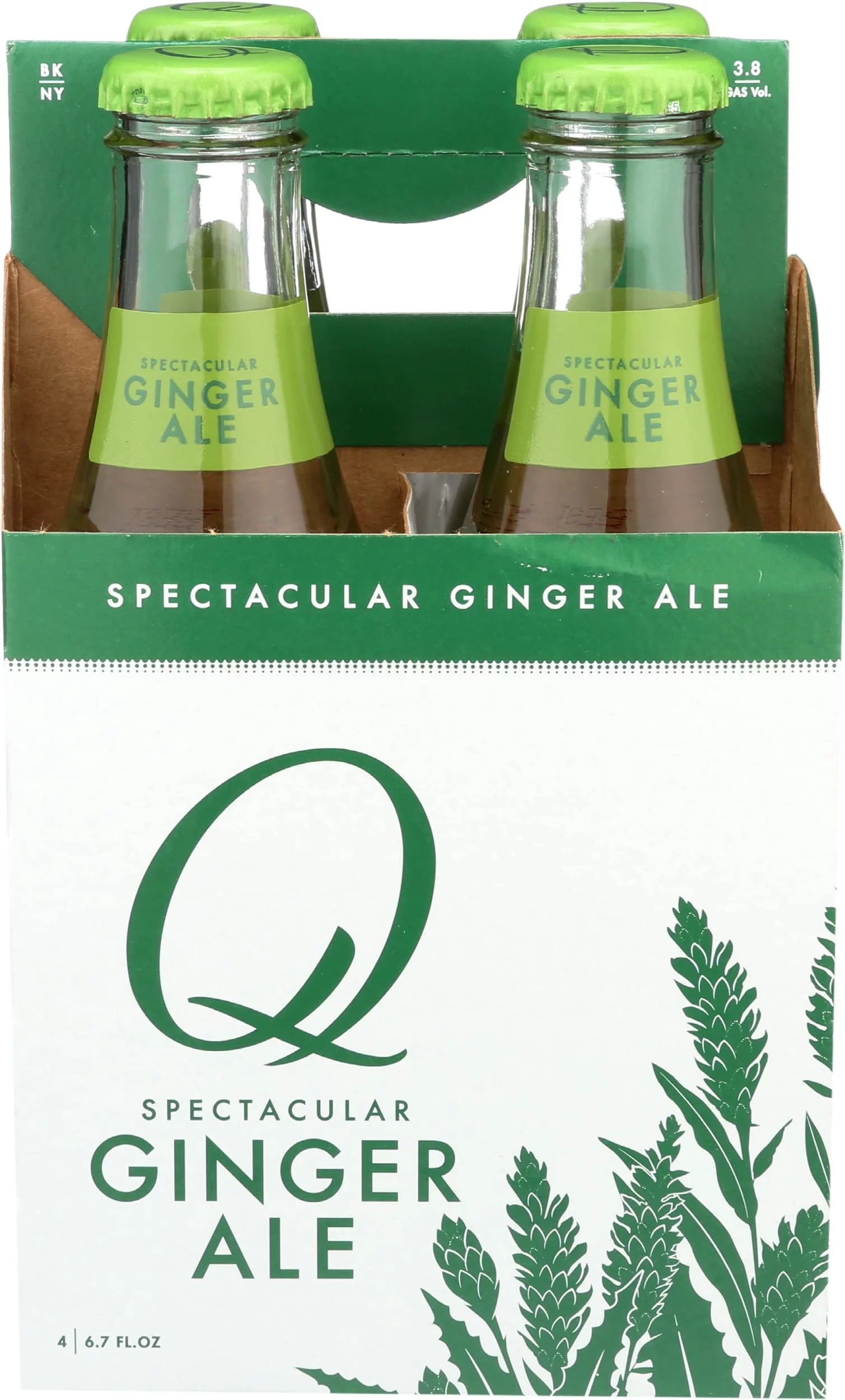 Q Drinks - Ginger Ale - Case of 6 (each 4 pack) - 6.7 Oz.