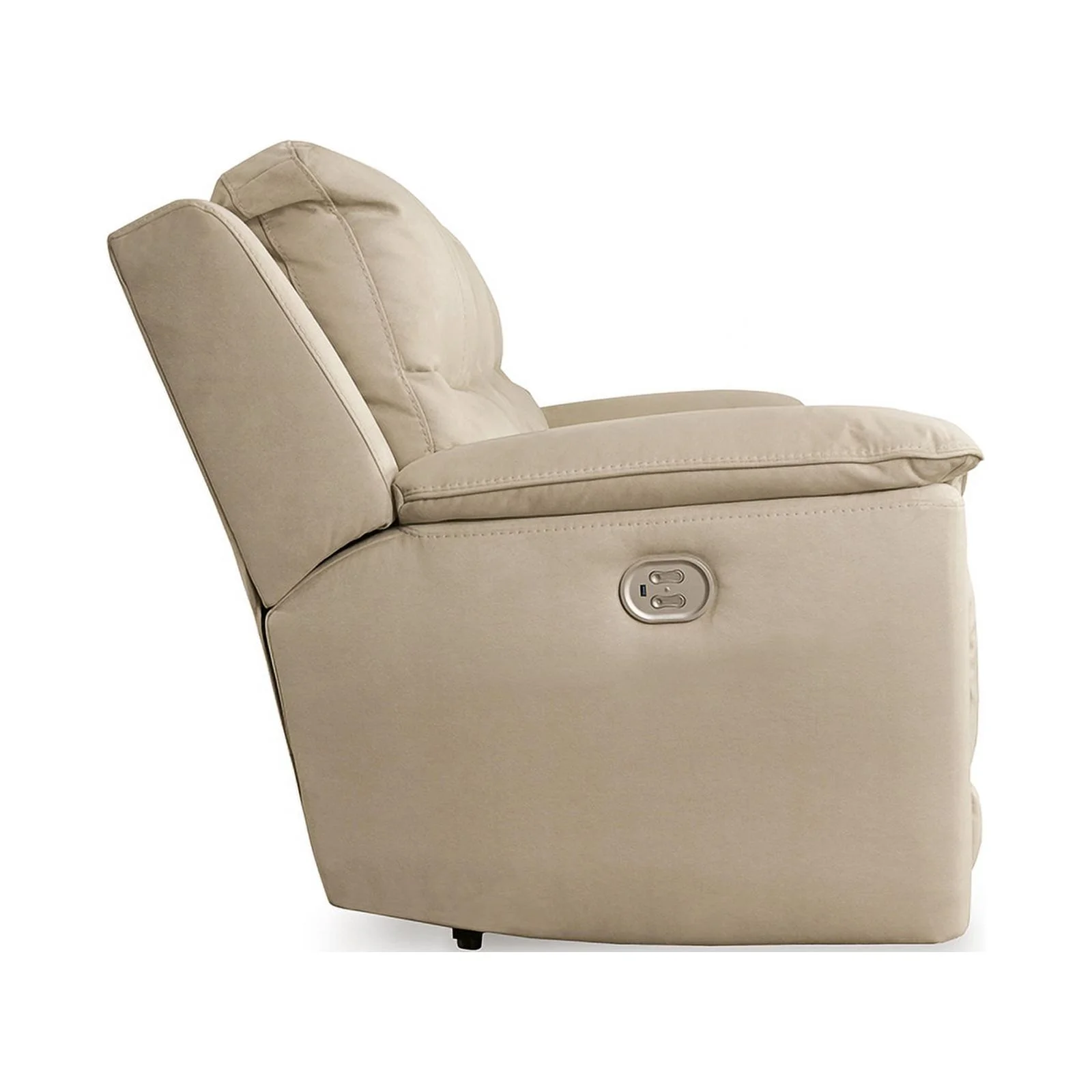 Ashley Furniture Next-Gen Gaucho Faux Leather Power Reclining Sofa in Latte