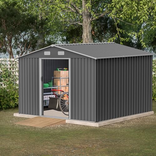6x4 Ft Outdoor Storage Shed, Heavy-Duty All-Weather Tool Shed with Lockable Doors, Durable Resin Construction for, Patio & Backyard Organization Black