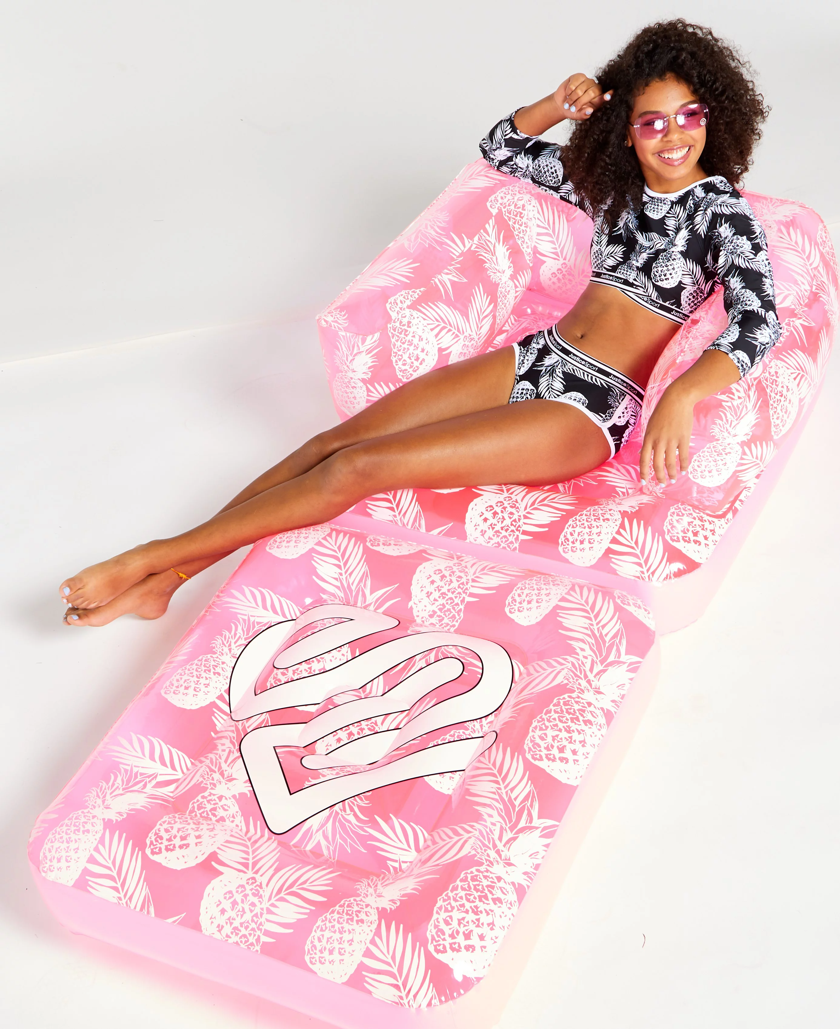 Justice 2-in-1 Foldable Pool Lounger - Lounger Float & Poolside Chair