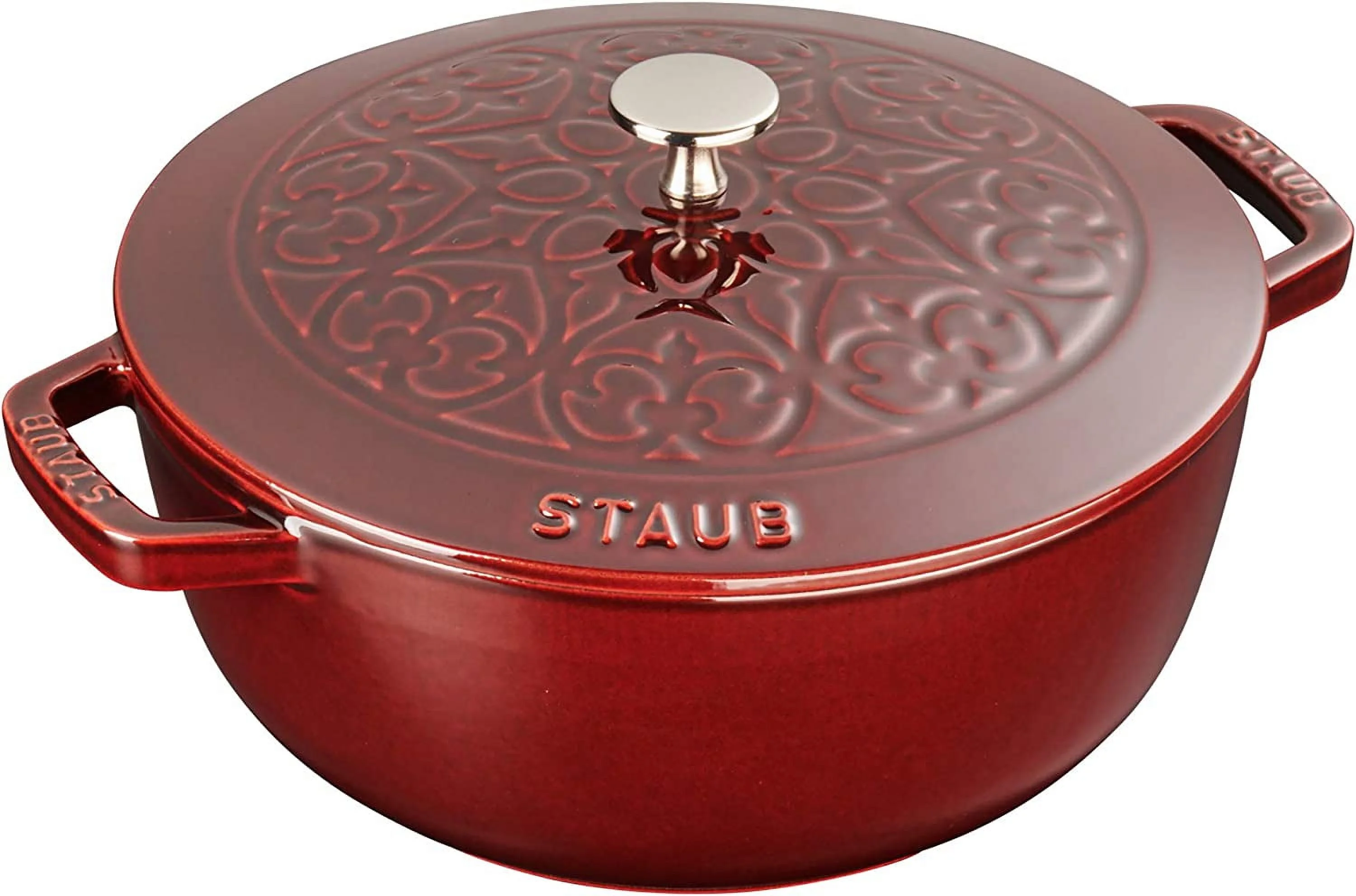 Cast Iron 3.75-Qt Essential French Oven With Lilly Lid - Grenadine, Made In France