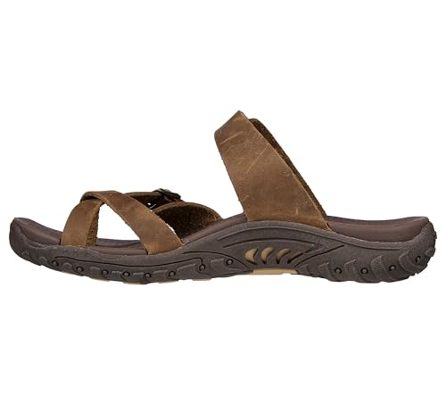 Skechers Women's Reggae-Carribean-Double Buckle Toe Thong Slide Sandal