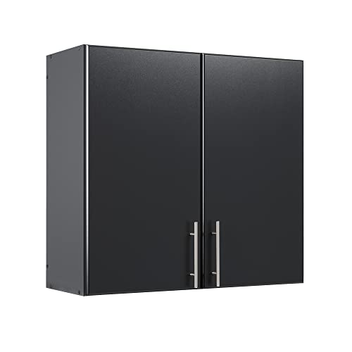 Prepac Elite 16 inch Stackable Wall Cabinet, Black