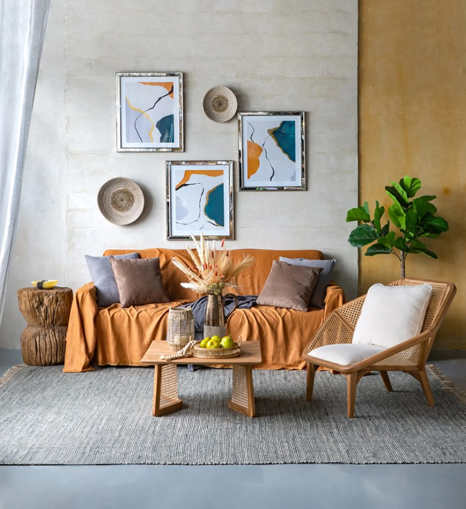 CC Home Furnishings Seagrass Rope Wrapped Candle Lantern - 10.25