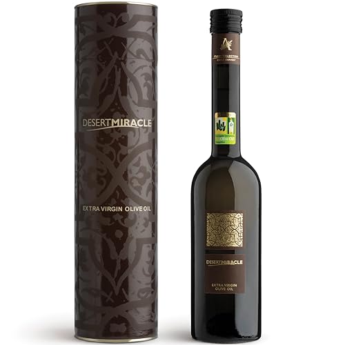 DESERT MIRACLE Cold Pressed Polyphenol Rich Moroccan Olive Oil, Extra Virgin Olive Oil with High Polyphenols, Organic, First Cold Pressed EVOO From Morocco, 17 Fl Oz