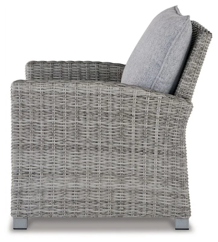 Signature Design by Ashley Casual Naples Beach Lounge Chair with Cushion  Light Gray