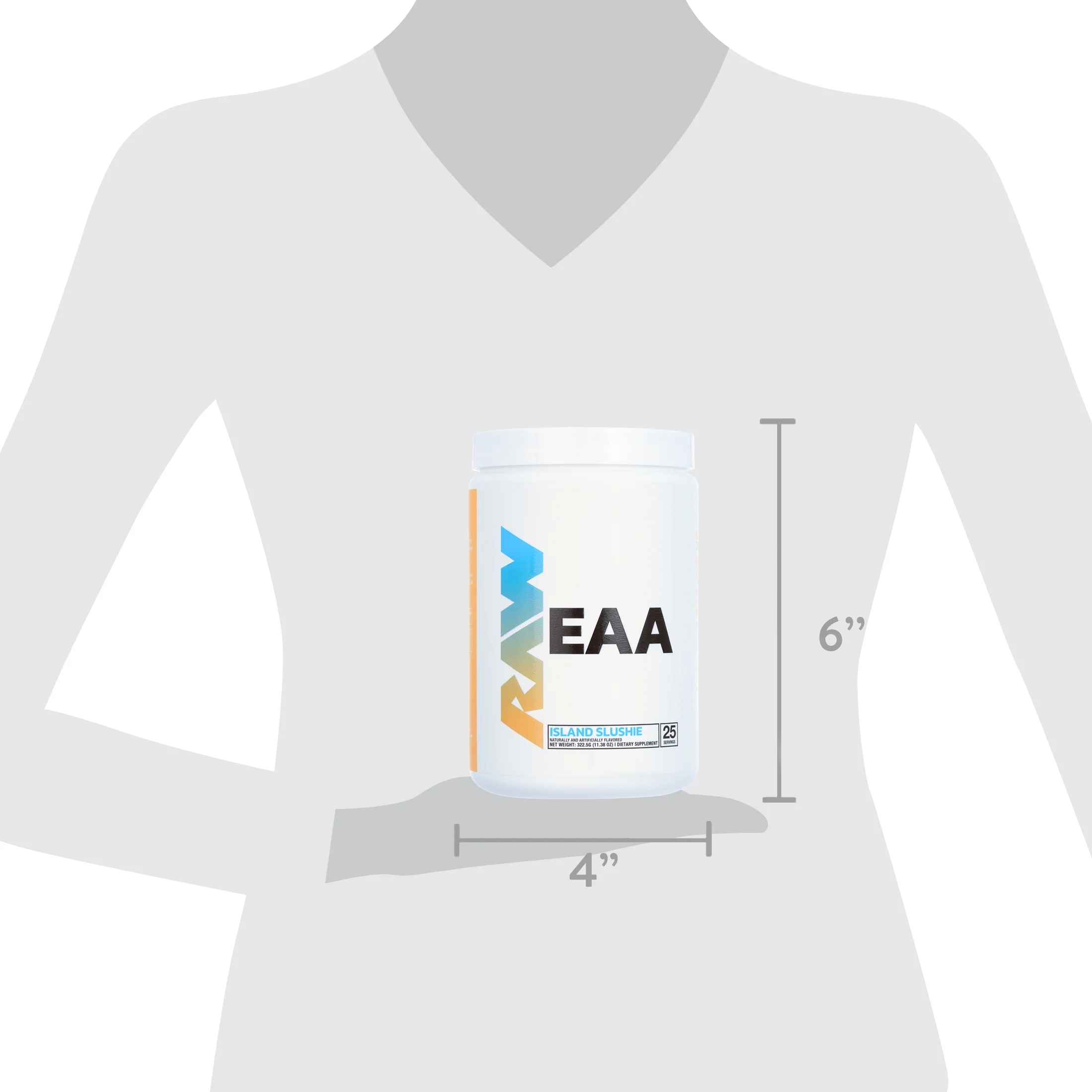 RAW Nutrition EAA Essential Amino Acids Powder Supplement, Island Slushie, 25 Servings