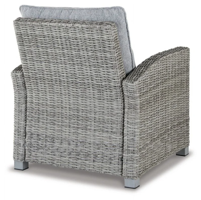 Signature Design by Ashley Casual Naples Beach Lounge Chair with Cushion  Light Gray