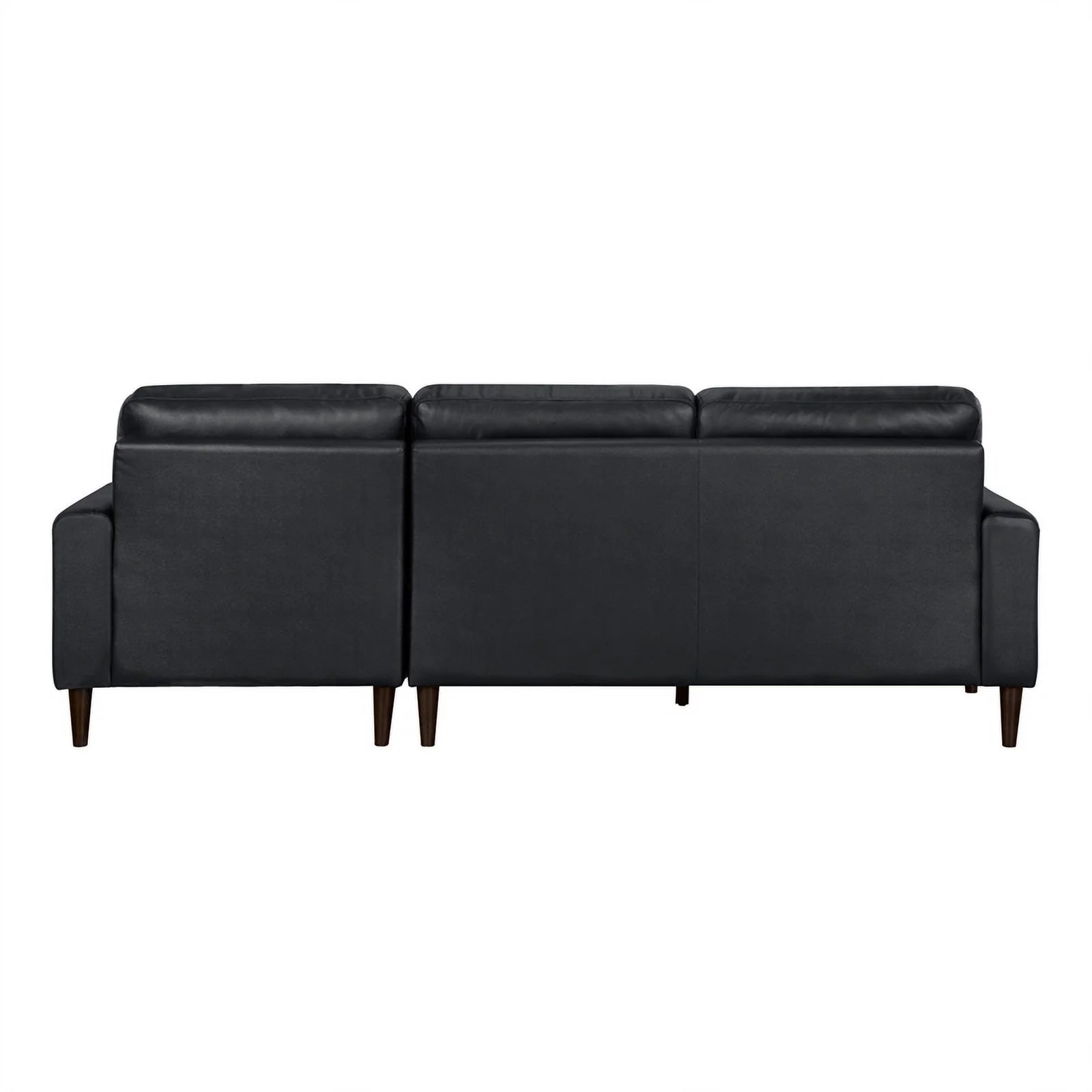 Lexicon Lewes 2-Piece Leather Match Sectional with Right Chaise in Black