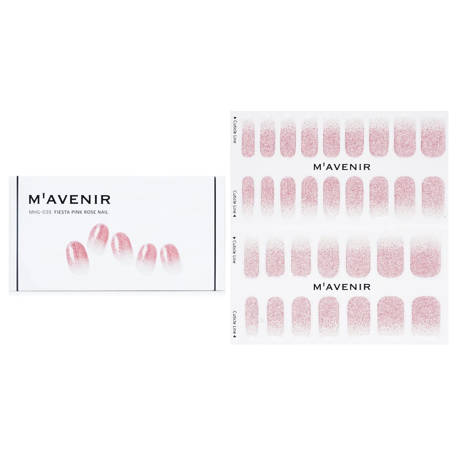 Mavenir Nail Sticker (Pink) - # Glass Soft Pink Nail  32pcs