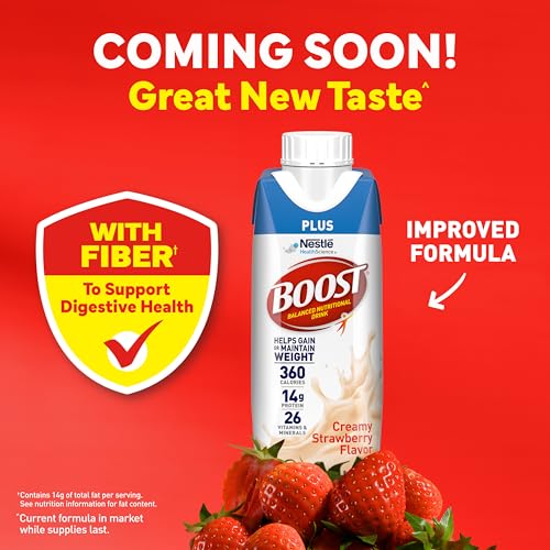 BOOST Plus Nutritional Drink, Rich Chocolate, 8 fl oz (Pack of 24)